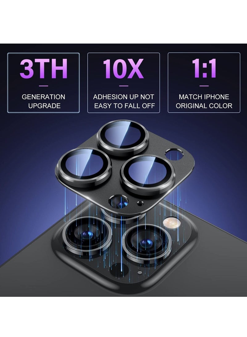 ELTRAZONE iPhone 14 Pro/iPhone 14 Pro Max Camera Lens Protector, [Drop Protection] 9H Tempered Glass Camera Cover Screen Metal Ring Case Friendly Scratch Resistant Easy to Install - Image 2