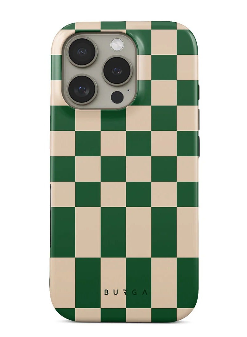 BURGA Luxury Styled Fashion iPhone 16  Pro Max Case Compatible with Double Layer Silicone Protective Case Ivy League - Image 1