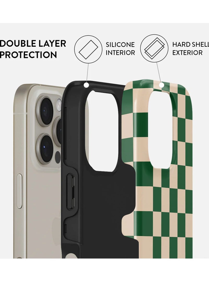 BURGA Luxury Styled Fashion iPhone 16  Pro Max Case Compatible with Double Layer Silicone Protective Case Ivy League - Image 2