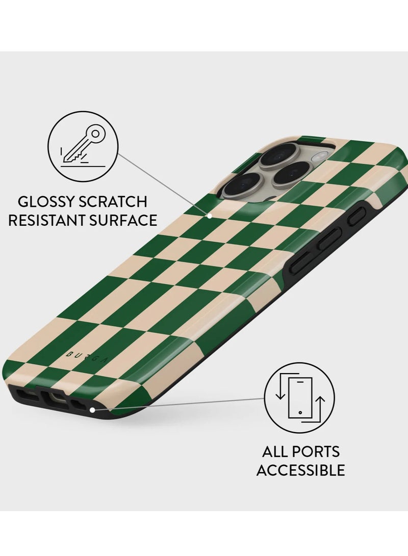 BURGA Luxury Styled Fashion iPhone 16  Pro Max Case Compatible with Double Layer Silicone Protective Case Ivy League - Image 3