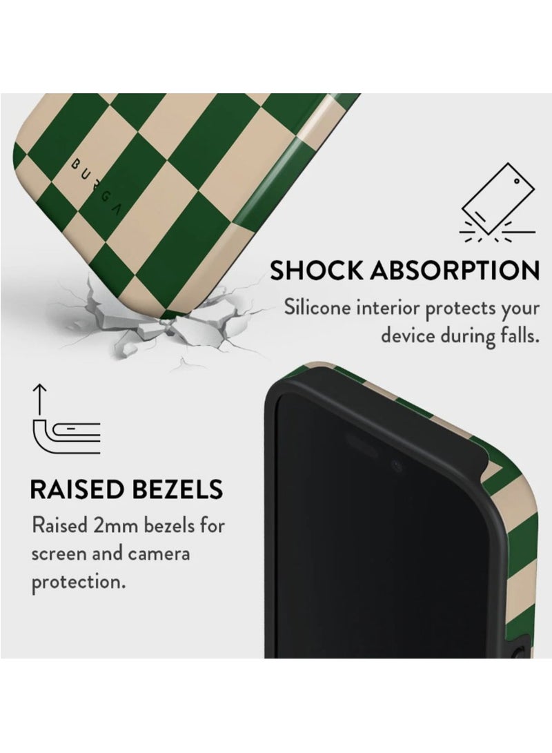BURGA Luxury Styled Fashion iPhone 16  Pro Max Case Compatible with Double Layer Silicone Protective Case Ivy League - Image 4