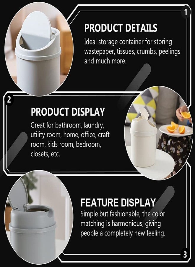 BLISSBORN Modern Lightweight Dustbin for Home and Office plastic Plain Pedal Dustbin/Garbage Bin with Plastic Bucket-Classic Premium Universal Car Trash Bin Bag -Pack of 1 - Image 2