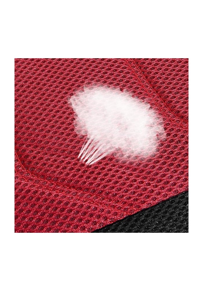 Pariiaotin 3D Air Mesh Car Seat Cover Front Sets - Washable and Breathable Premium Cloth for Cars (Black/Red) - Image 4