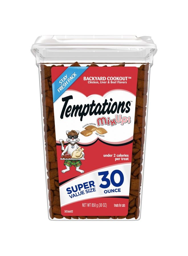 Temptations مزيج نكهات الشواء في الفناء الخلفي، مكافآت قاسية وطرية للقطط، 30 أونصة. - Image 1