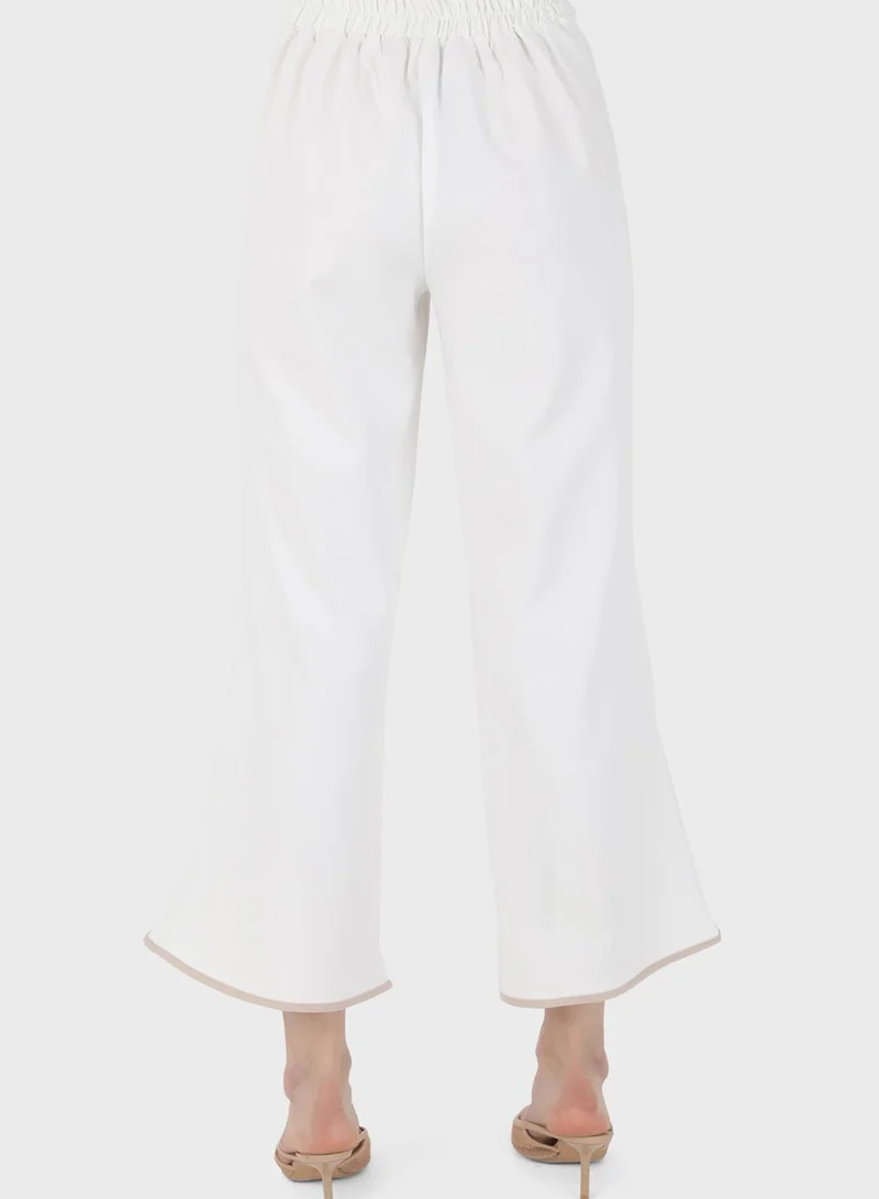 Refka by modanisa Piping Detail Wide Leg Pants