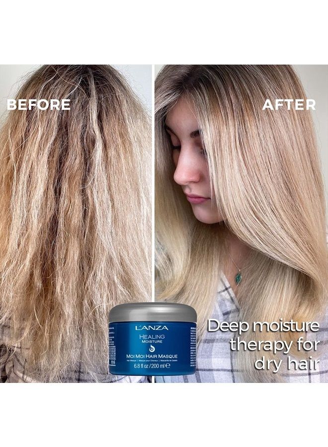 L'anza Healing Moisture Moi Moi Hair Masque, Moisturises and Refreshes Dry and Coarse Hair, Rich with Bamboo Codifying Complex, Sulfate-free, Paraben-free, Gluten-free Formula (6.8 Fl Oz) - Image 3