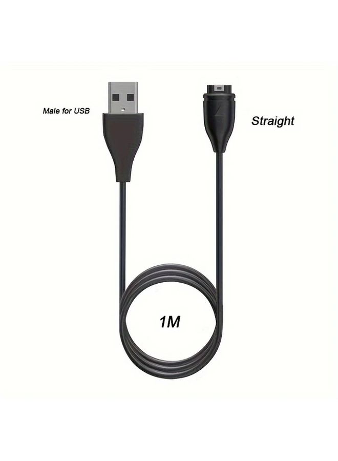 شاحن كابل USB C قصير 100 سم لجهاز Garmin Fenix و Vivoactive و Forerunner و Instinct - Image 2