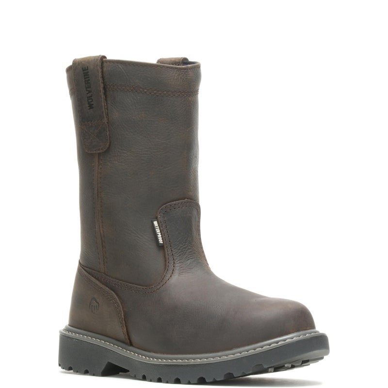 Wolverine Men's Floorhand Waterproof 10" Steel Toe Work Boot, Dark Brown, 8 M US - Image 2