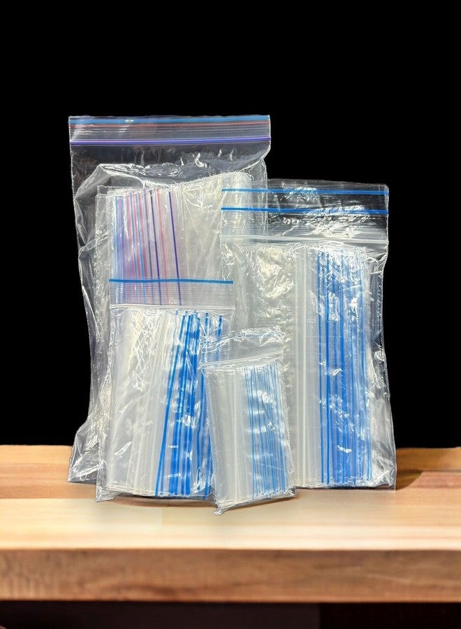 REENA Clear Reusable Zip Lock Storage Bags, Multi-Purpose, Transparent 2x3 (5pc), 3x4 (5pc), 4x5 (5pc), 5x6 (5pc), 5x7 (5pc), 6x8 (5pc), 7x10 (5pc) & 12x16 (5pc) All in one combo - Image 5