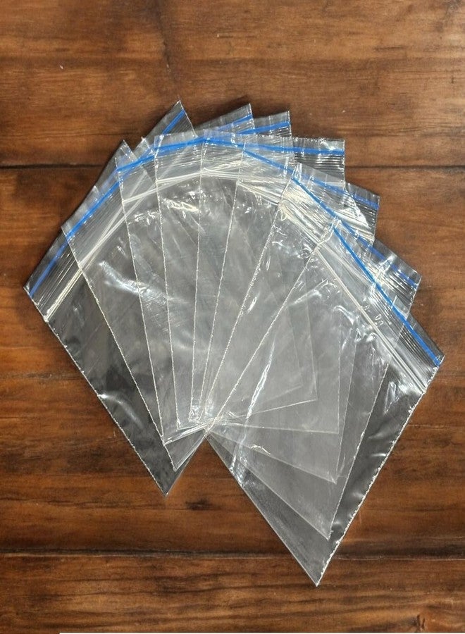 REENA Clear Reusable Zip Lock Storage Bags, Multi-Purpose, Transparent 2x3 (5pc), 3x4 (5pc), 4x5 (5pc), 5x6 (5pc), 5x7 (5pc), 6x8 (5pc), 7x10 (5pc) & 12x16 (5pc) All in one combo - Image 4