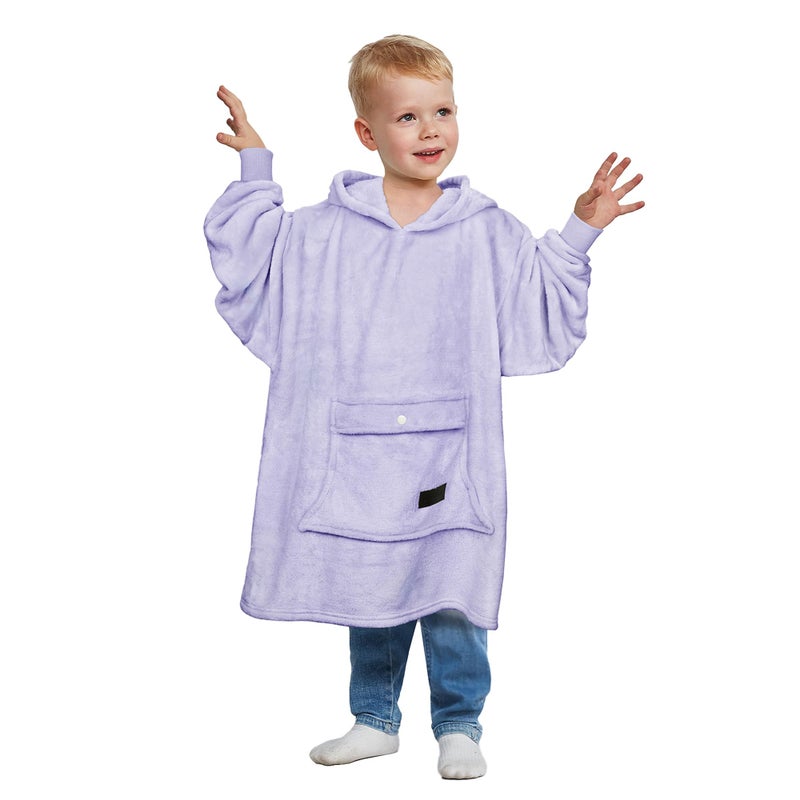 Catalonia Catalonia Blanket Hoodie Sweatshirt for Kids  Oversized Wearable Fleece Pullover with Large Front Pocket  Ages 4-12  Valentine's Day Gifts for Kids  - Image 1