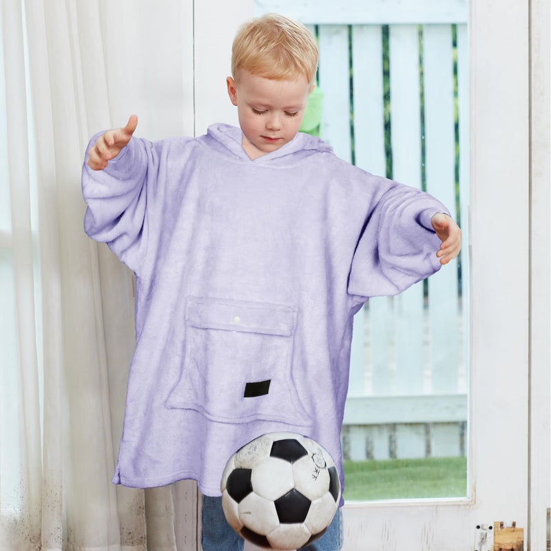Catalonia Catalonia Blanket Hoodie Sweatshirt for Kids  Oversized Wearable Fleece Pullover with Large Front Pocket  Ages 4-12  Valentine's Day Gifts for Kids  - Image 2