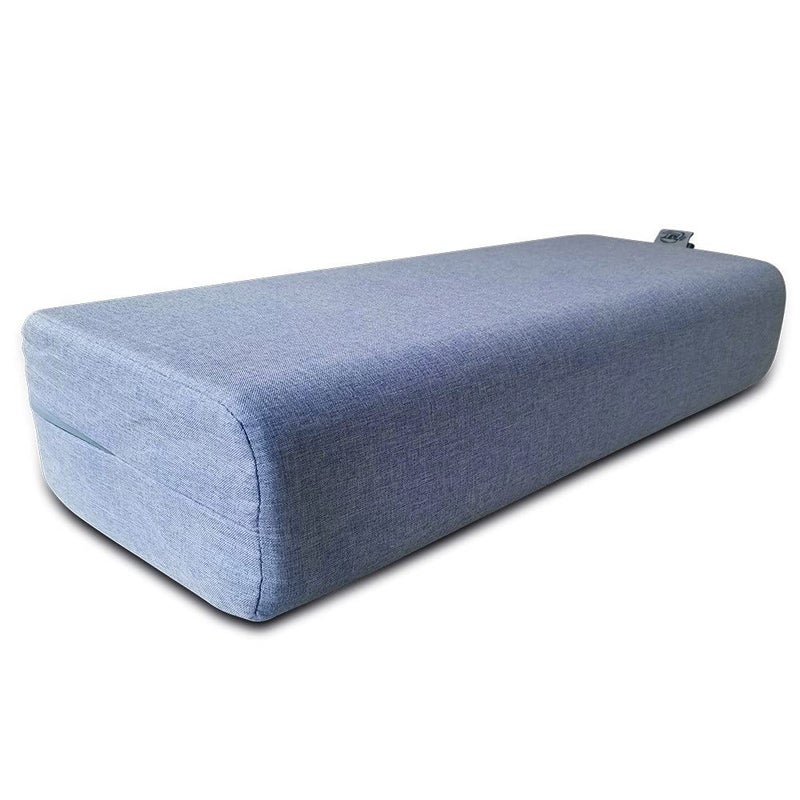 NGT new guide steps NGT new guide steps Yoga Bolster Pillow for Meditation and Support  Rectangular Yoga Cushion Foam Wedges Washable Suede Pillowcase for Men and Women with Carry Handles Blue Soft Fabric