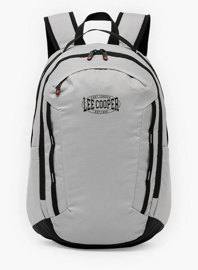 Lee Cooper Logo Print School Backpack For Kids 13 Years+ With Padded Shoulder Straps - 16.5x29x29 CM
