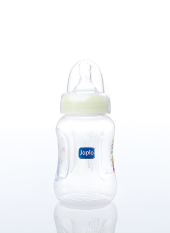 Japlo Easy mix & grip  baby feeding Bottle with Anti-colic nipple & Lukewarm water mixer size 140 ml (assorted)  - Image 1