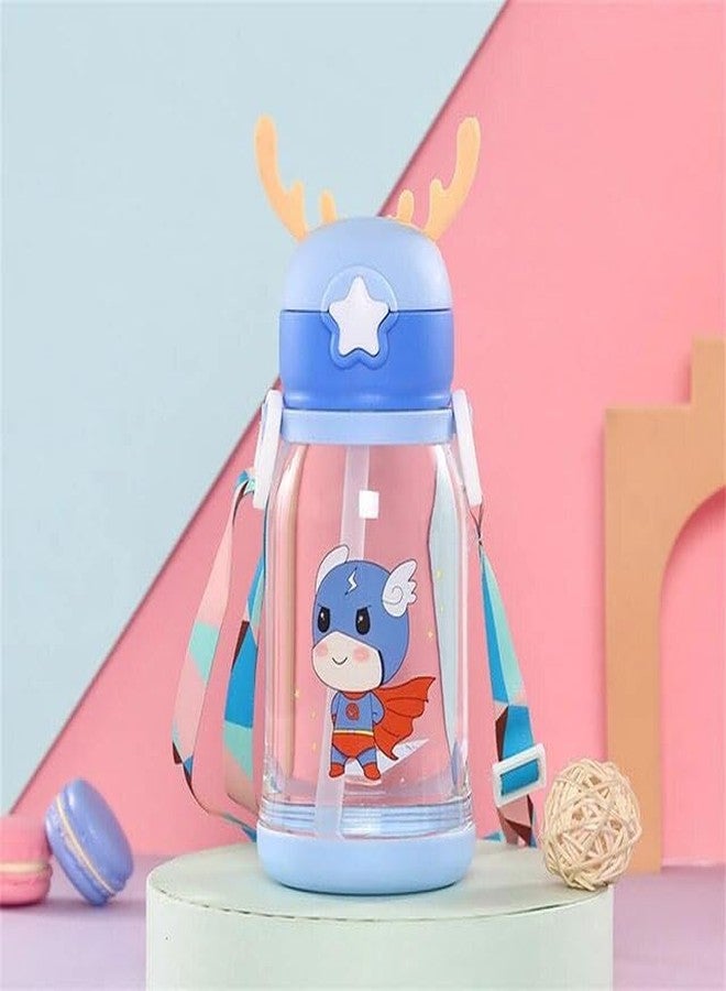 NEEL® Designer Water Bottle for Kids for School, Hanging Water Bottle, Bottle for Kids, Bottle with Straw Cute Hanging Bottle Birthday gift for Kids 1pcs Fancy Water Bottle Tumbler for Kids (Style 14) - Image 2