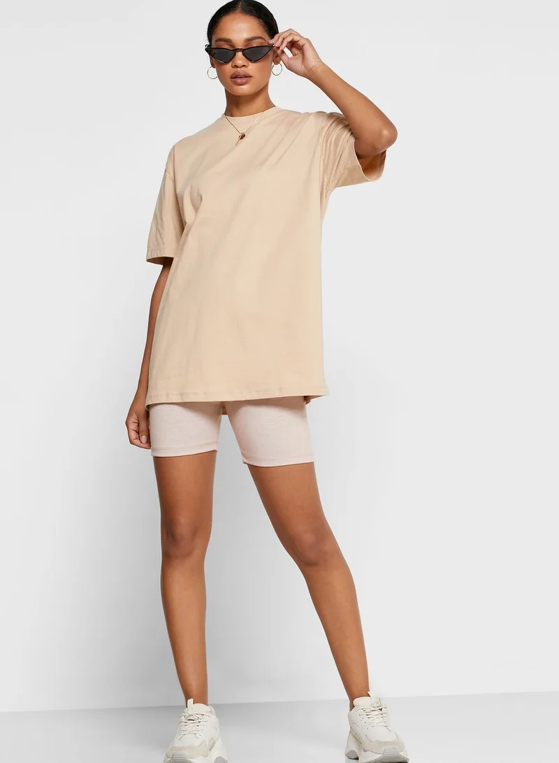 Ginger Basics Oversized T-Shirt Cycling Shorts Set