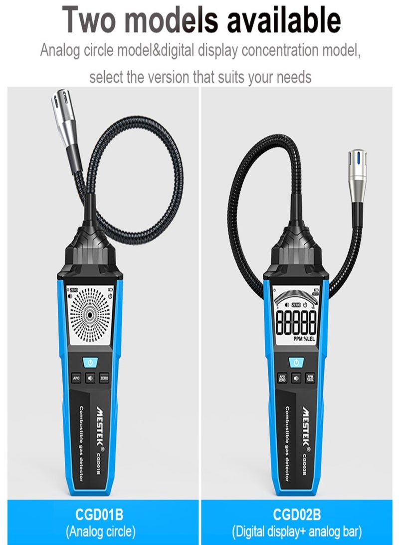 MESTEK Handheld Combustible Gases Leak Detector Natural Gases Leakage Analyzer Tester Portable Gases Leak Location Determine Meter with Sound and Light Alarm - Image 2