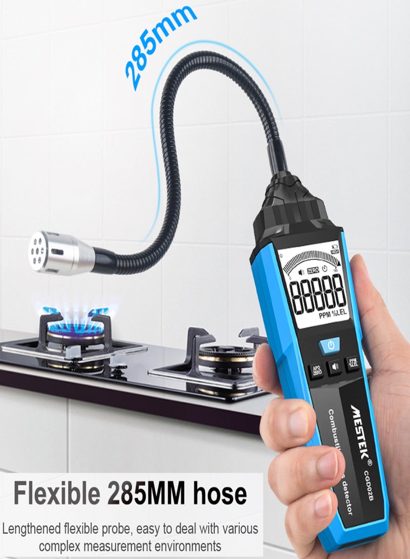 MESTEK Handheld Combustible Gases Leak Detector Natural Gases Leakage Analyzer Tester Portable Gases Leak Location Determine Meter with Sound and Light Alarm - Image 3