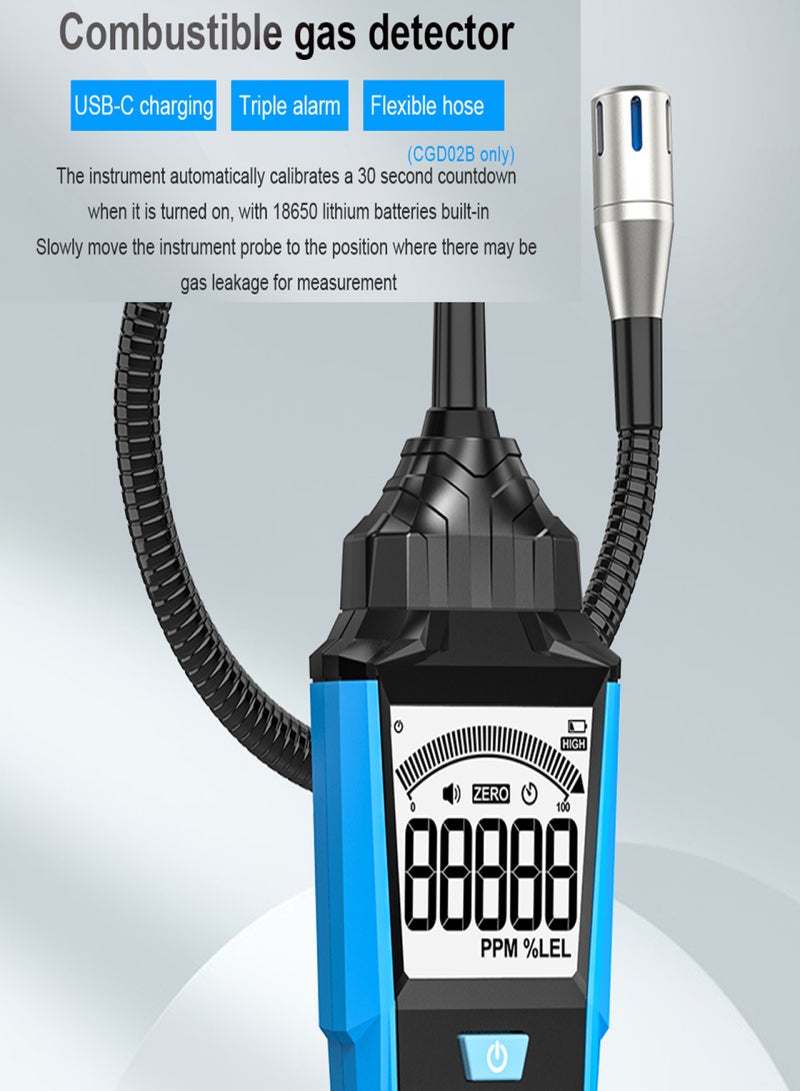 MESTEK Handheld Combustible Gases Leak Detector Natural Gases Leakage Analyzer Tester Portable Gases Leak Location Determine Meter with Sound and Light Alarm - Image 5
