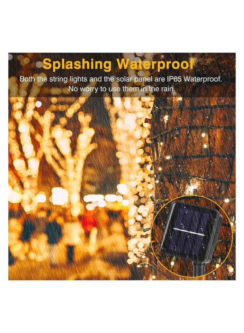 Sun Power 10 m 100 LED Solar String Lights Outdoor Waterproof 8 Modes Warm White Fairy Lights for Garden, Patio, Balcony, Window, Fence, Tree, Wedding, Fairy Lights, Decorative  - Image 2
