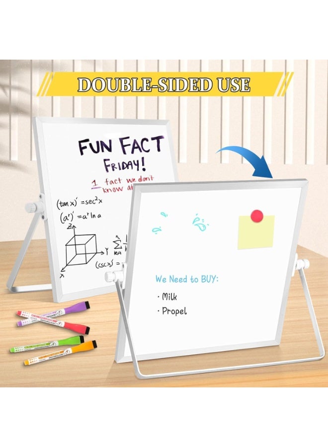TAPIT Dry Erase Magnetic White Board 30 x 40cm Double-Sided Desktop Whiteboard with Stand Portable Small Whiteboard Set for Drawing Office Home School - Image 4