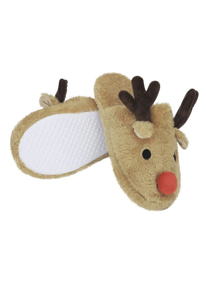 Holiberty Womens Cartoon Animal Warm Fleece Slippers Ladies Girls Cute Fluffy Christmas Elk Antler Non-Slip Slip-on House Shoes Memory Foam Cozy Home Indoor Slippers Winter Fuzzy Plush Ankle Boots Footwear - Image 4