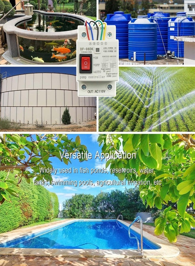 TIKSCIENCE Automatic Water Level Control Switch AC 110V~120V Supply and Drain Mode Sump Pump Controller with 6.5Ft Detector Sensor - Image 4