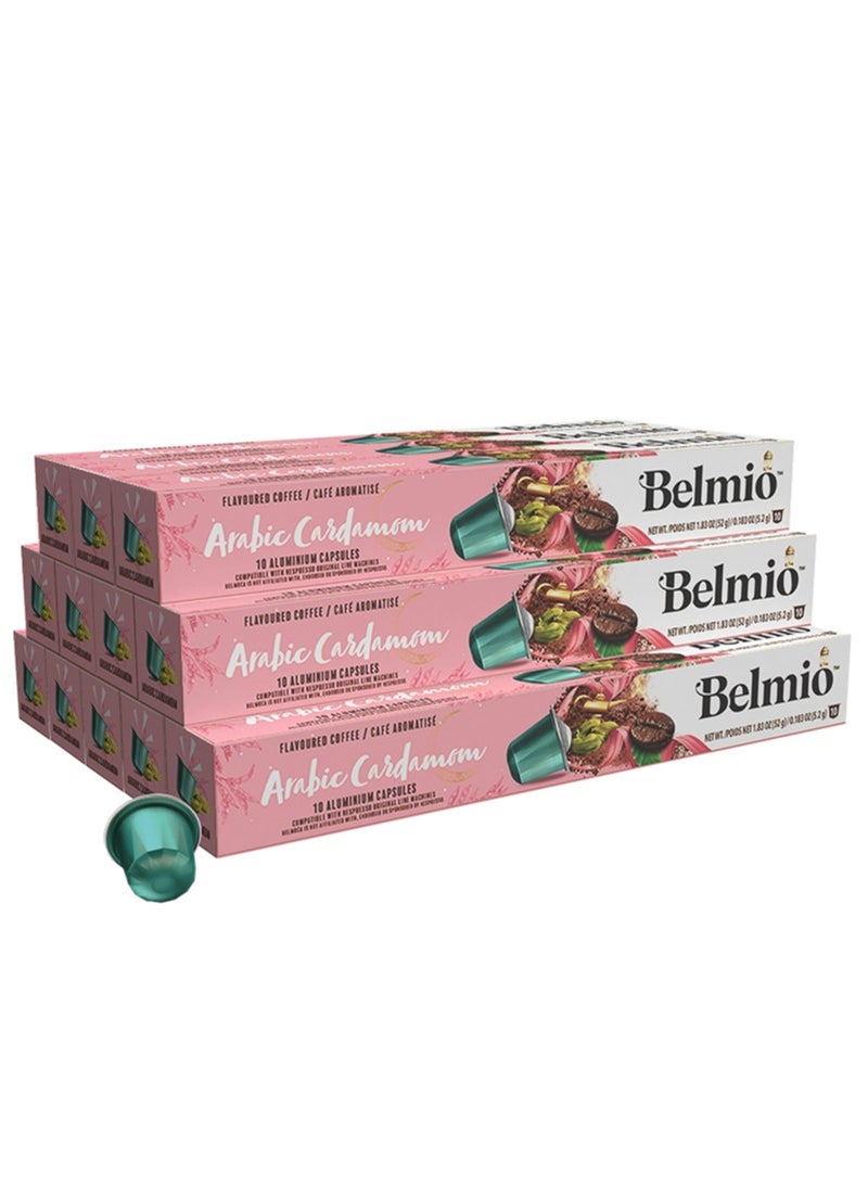 Belmio Arabic Cardamom Flavored Collection Coffee Capsules Pack of 12 (120 Capsules) -Compatible with Nespresso Original Line Machines. - Image 1