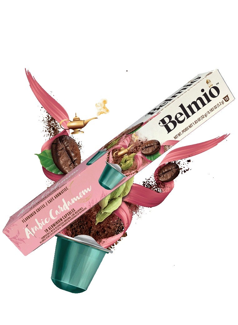 Belmio Arabic Cardamom Flavored Collection Coffee Capsules Pack of 12 (120 Capsules) -Compatible with Nespresso Original Line Machines. - Image 2
