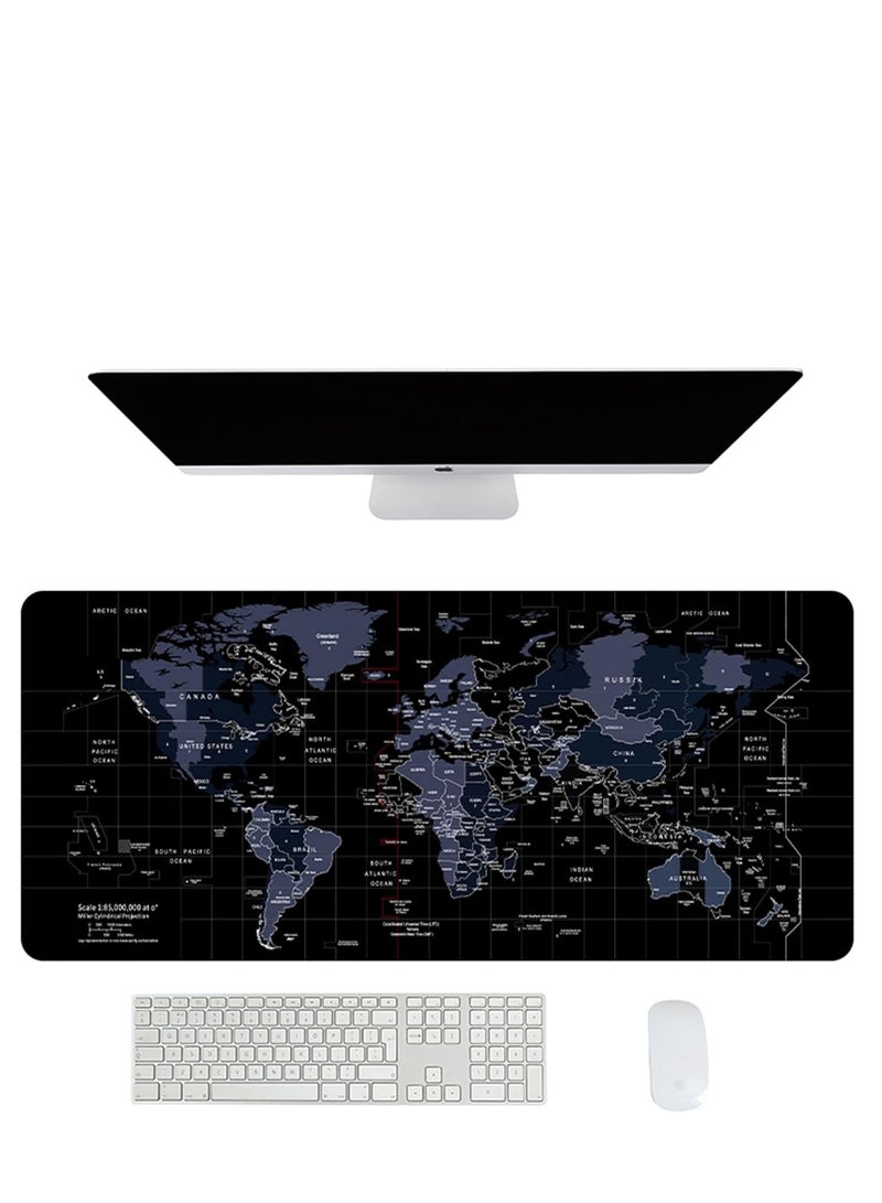 World Map Design Large Desk Mat  Durable Non-Slip PU Leather Waterproof Mouse & Keyboard Mat, Desk Protector for Office/Home Use, Gaming Mat, Anti-Slip, Spill-Resistant, Large Mouse Pad for Work, Study, Gaming, Computer Desk, Desk Accessories, Office Decor - Image 2
