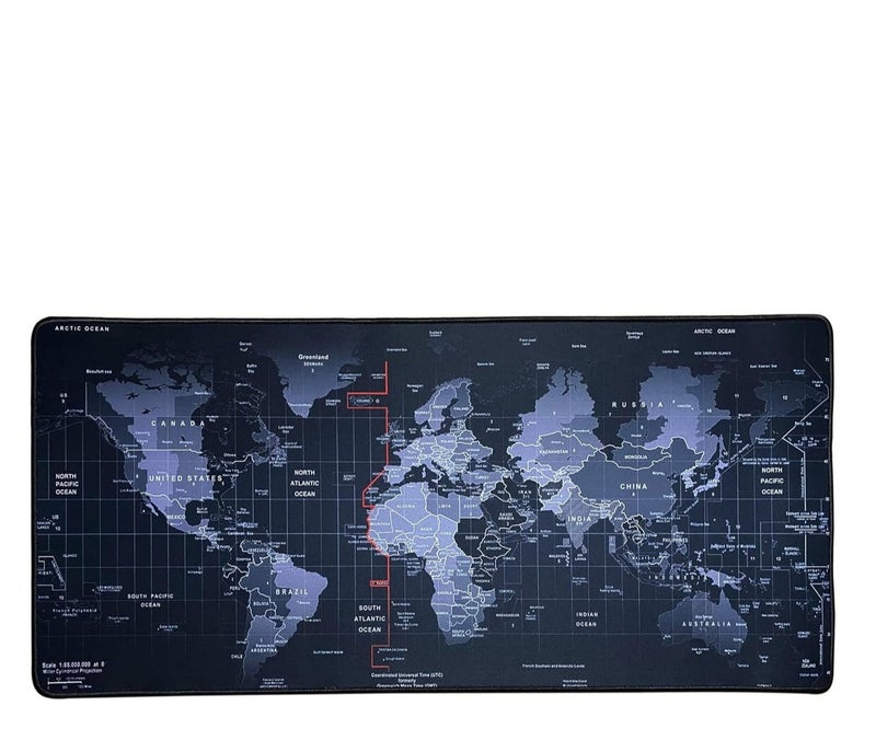World Map Design Large Desk Mat  Durable Non-Slip PU Leather Waterproof Mouse & Keyboard Mat, Desk Protector for Office/Home Use, Gaming Mat, Anti-Slip, Spill-Resistant, Large Mouse Pad for Work, Study, Gaming, Computer Desk, Desk Accessories, Office Decor - Image 1