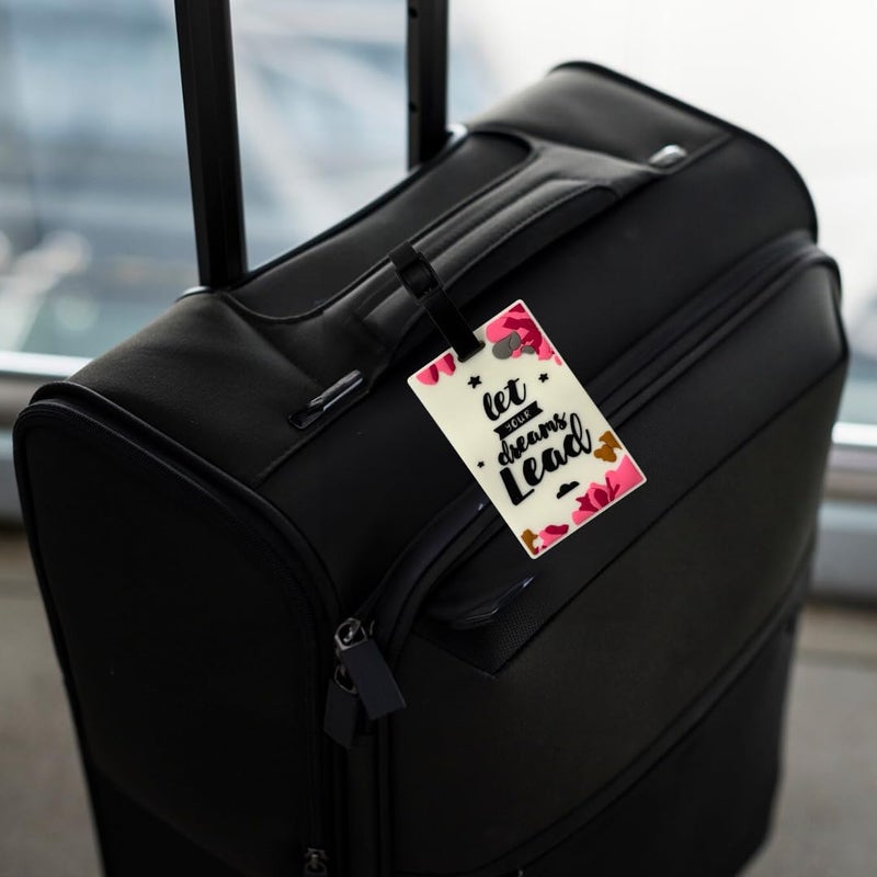 Eitheo Luggage Tags for Kids Luggage Tags with Name & Address Label | Silicone Luggage Tags for Suitcases, Tags for Travel Bags/School Bags Identification tag Colorful Multi (Lets Your Dream) - Image 2