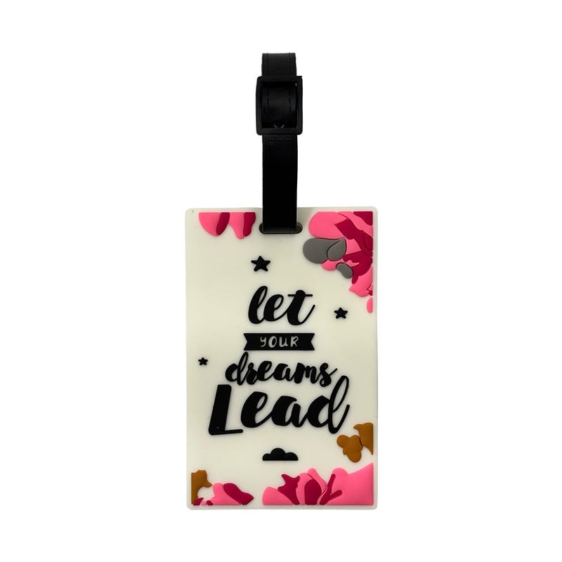 Eitheo Luggage Tags for Kids Luggage Tags with Name & Address Label | Silicone Luggage Tags for Suitcases, Tags for Travel Bags/School Bags Identification tag Colorful Multi (Lets Your Dream) - Image 1