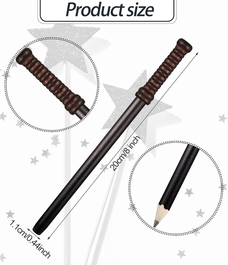 klarako 10 Pieces Wand Pencils Wizard Party Supplies, Wizard Wand Pencils Theme Birthday Goody Bag Filler Favors for Halloween Teen Kids Tween Boys Girls School Rewards - Image 2