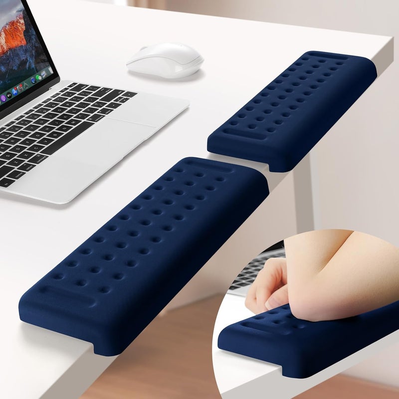 Sushret 2PCS L-Shaped Wrist Elbow Support for Desk Edge, Dark Blue - Image 1