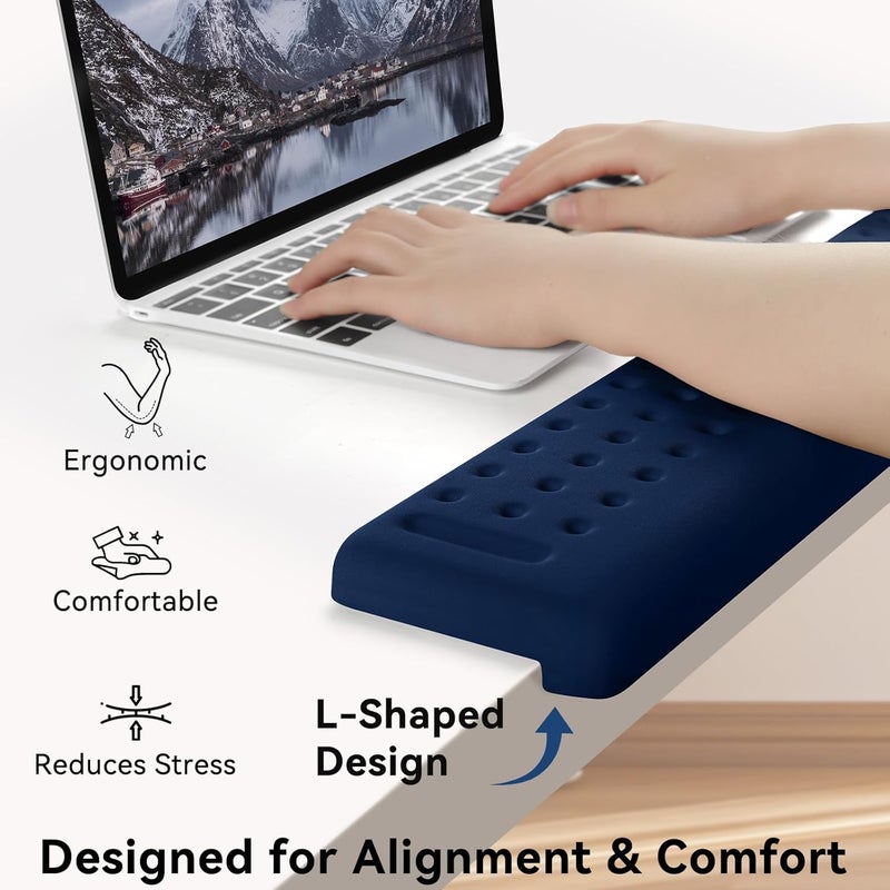 Sushret 2PCS L-Shaped Wrist Elbow Support for Desk Edge, Dark Blue - Image 4