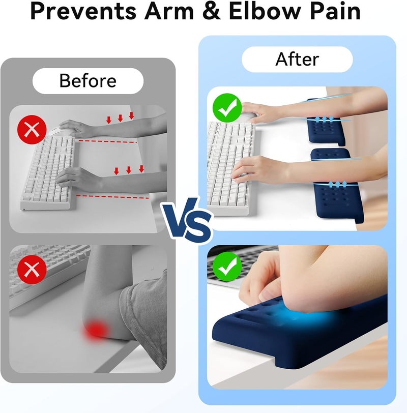 Sushret 2PCS L-Shaped Wrist Elbow Support for Desk Edge, Dark Blue - Image 2