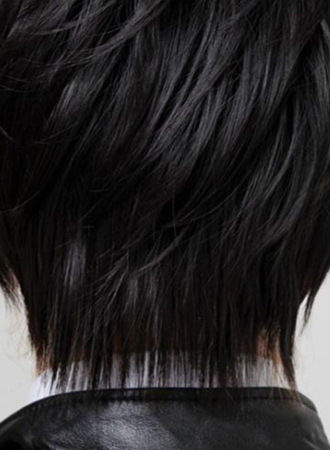 نيبمينينت شعر مستعار قصير متموج أسود 9.75بوصة - Image 2