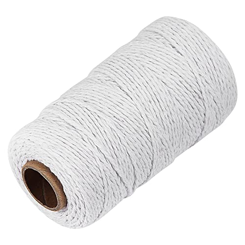 Ohtomber White Cotton Butchers Twine String - Ohtomber 328 Feet 2MM Bakers Twine for Crafts, Kitchen Cooking Butcher String for Meat and Roasting, Gift Wrapping - Image 1