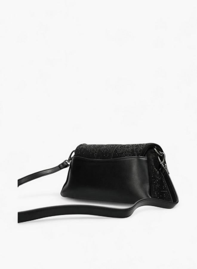 MEXX Embellished Shoulder Bag with Flap Closure - Image 3