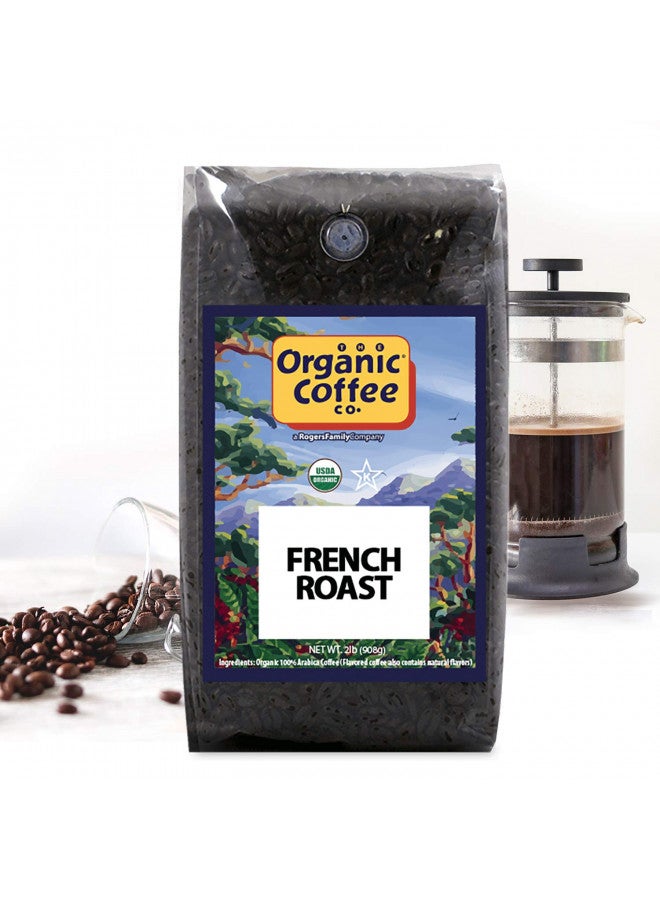 THE Organic Coffee Co. The Organic Coffee Co. Whole Bean Coffee - French Roast (2lb Bag), Dark Roast, USDA Organic 