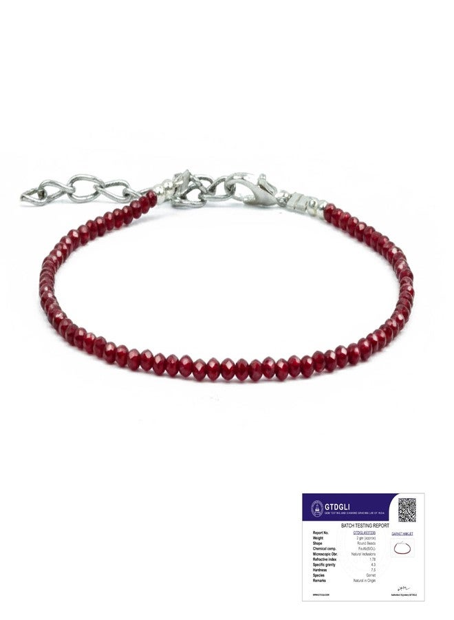 Astrotalk Garnet Anklet | Stone of Courage, Protection & Stability | Garnet Anklet for Women | Best Gift for Woman | Spiritual Jewellery for Women | Valentine Gift for Girlfriend - Image 1