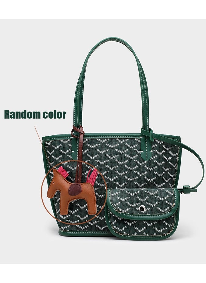 Generic Printed Shopper Small Tote Green Pendants Random  - Image 1