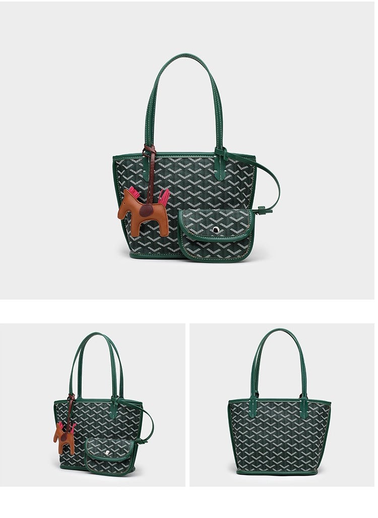 Generic Printed Shopper Small Tote Green Pendants Random  - Image 4