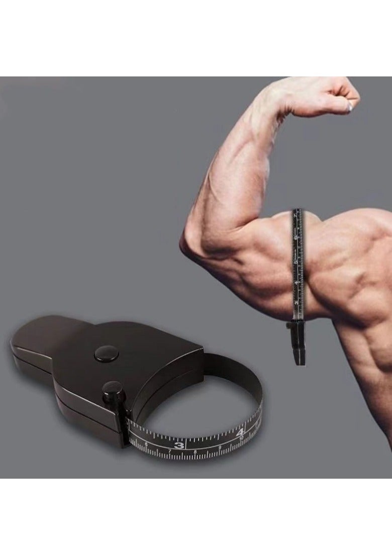 60 Inch 150Cm Waist Measure Tape With Button To Measure Waist And Arms (Black) - Image 1