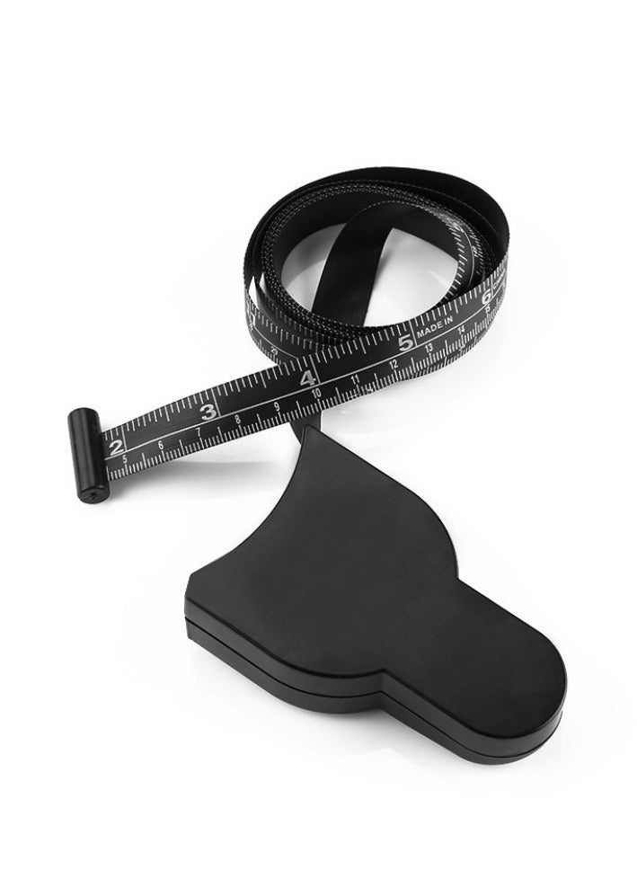 60 Inch 150Cm Waist Measure Tape With Button To Measure Waist And Arms (Black) - Image 3