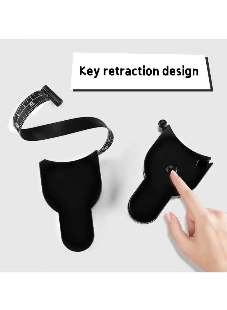 60 Inch 150Cm Waist Measure Tape With Button To Measure Waist And Arms (Black) - Image 5