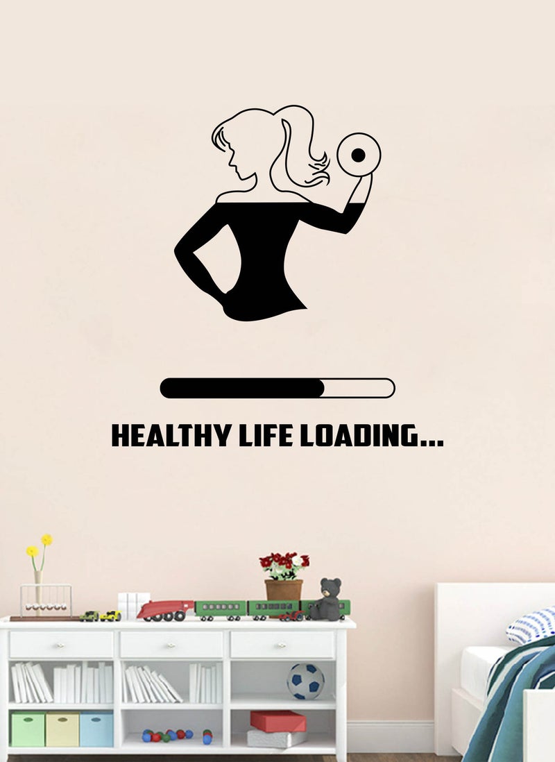 Spoil Your Wall تصميم لاصقة جدارية للياقة البدنية للحياة الصحية - فنون جدارية لتزيين المنزل - ملصق جدار، 70x70 سم من Spoil Your Wall - Image 1