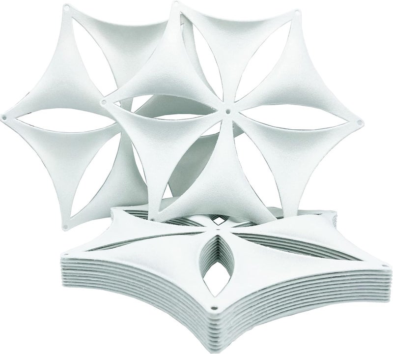OSHIYINN White 3D Flower Venus 14"x12" Hanging Room Divider Panel Felt Fiber Surface High Density Polyester Fiber Board Cut Room Partition Home Decoratio(12 Pcs) - Image 2